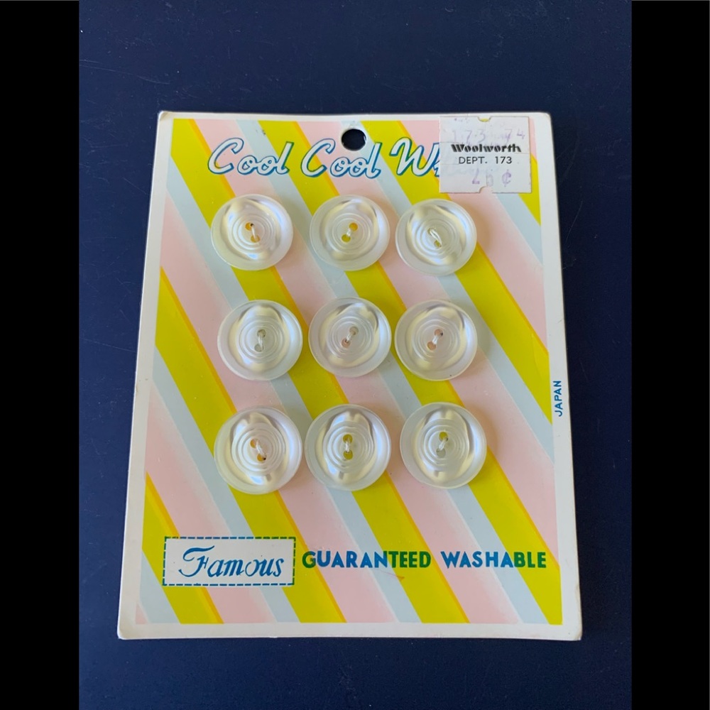 Cool Cool White Buttons(9)